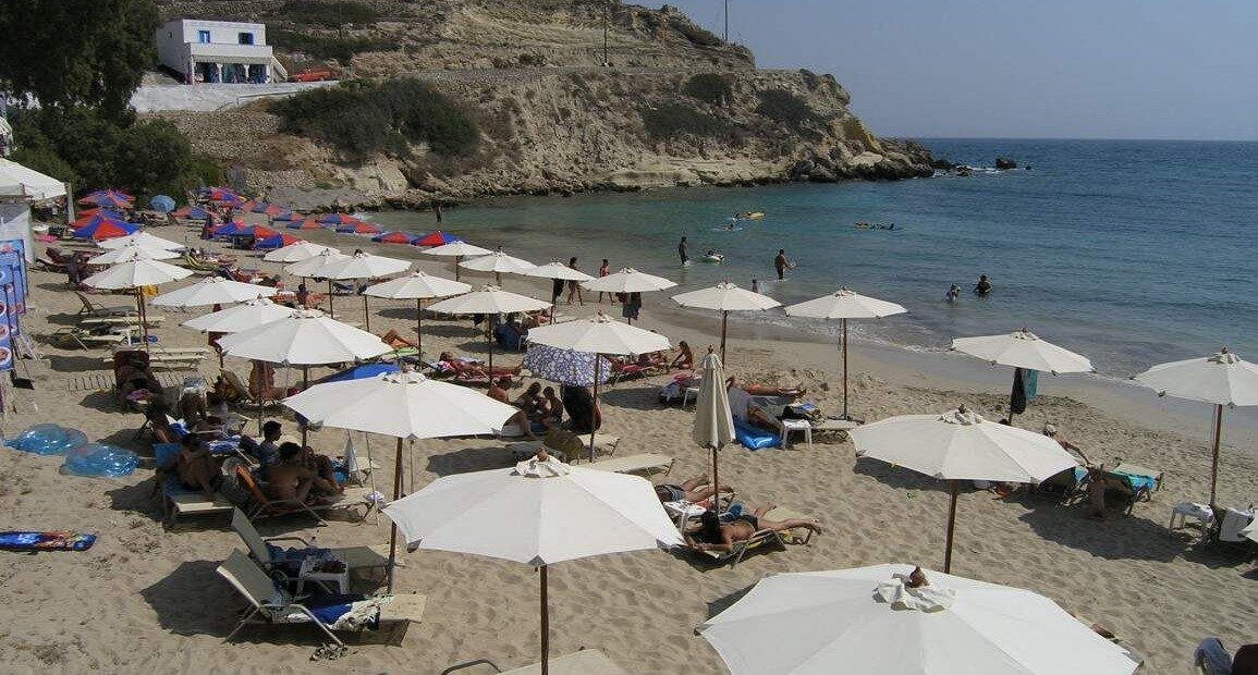 Pláž Lefkos - centrum