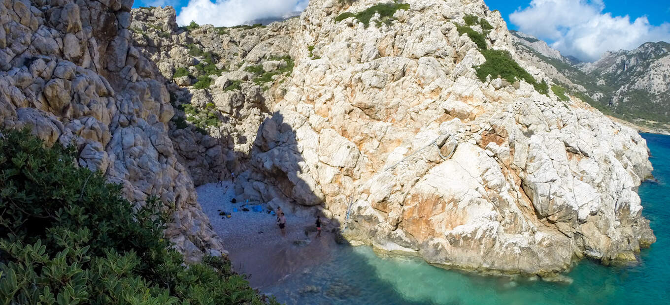 Pláž na jihu ostrova